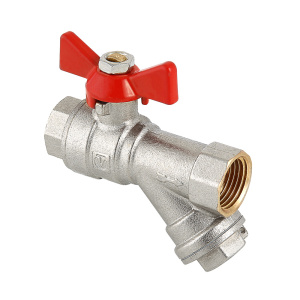 Кран шар.VALTEC COMBI со встроенным фильтром 1/2