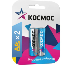 Элемент питания LR6 BP-2 КОСМОС KOCLR62BL используется для питания устройств с низким и средним потр