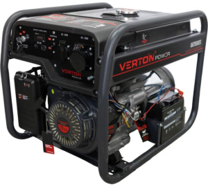 Генератор бензиновый VERTON POWER GG7500ES (6,0/6,5 кВт, 230В, 17л.с., ручной и электрический старт,
