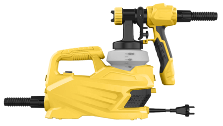 Краскопульт Hanskonner, 780Вт, 0-1200 мл/мин, 120 din/с,  HVLP, шнур 4м, С БАЗОЙ